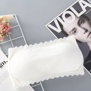 lace white strapless bra